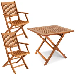 Casaria® Garten-Sitzgruppe 3-tlg Akazienholz – Produktbild 1 von 1
