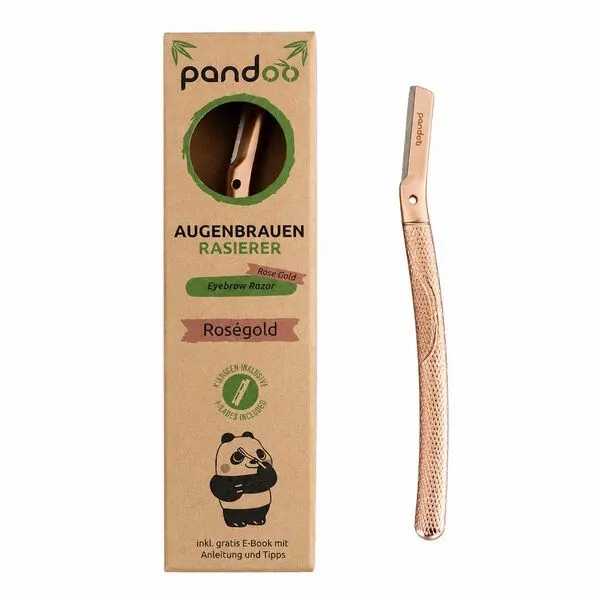 pandoo pandoo Augenbrauen-Rasierer aus Metall | inkl. 4 Klingen | 2 Farben, Schwarz, – Produktbild 2 von 4