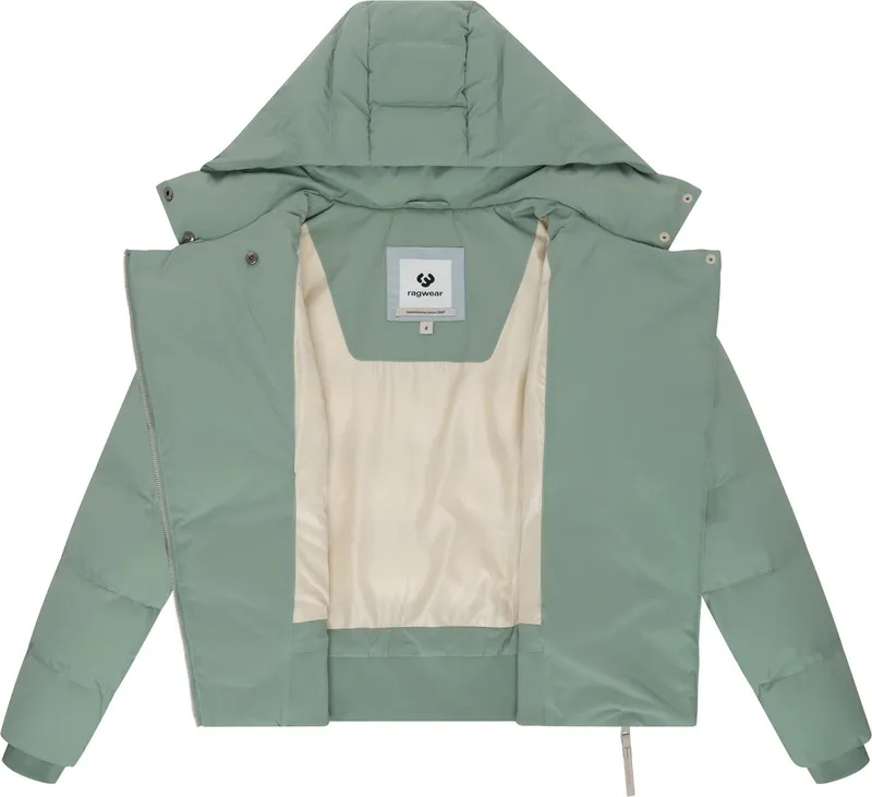 ragwear ragwear Steppjacke Harlen YOUMODO Wasserdichte Winterjacke mit Kapuze, Grau|grün, – Produktbild 1 von 5