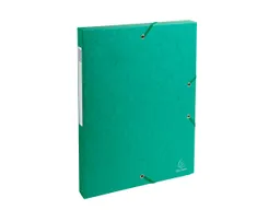 Exacompta 8 Exacompta Archivboxen, Colorspan-Karton, 600 g/m², DIN A4, Gummizug, RB 25 mm, grün – Produktbild 1 von 1