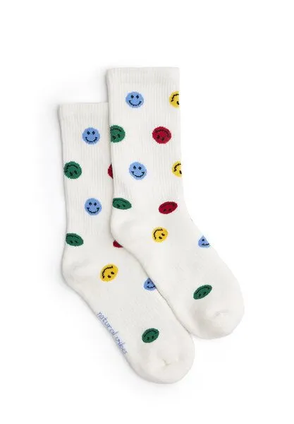 Natural Vibes Natural Vibes Colorful Smiles Bio GOTS | Bunte Tennissocken | Herren Damen Socken | – Produktbild 3 von 3
