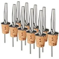 Kork-Deko Kork-Deko 10er Pack, Ausgießer für Spirituosen - gebogen, Ø = 17 mm - Aufsatz aus Naturkork - ideal für Cocktails – Produktbild 1 von 1