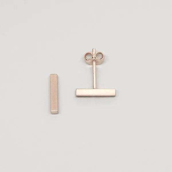 fejn jewelry fejn jewelry Ohrstecker 'satin bar', Gold, – Produktbild 3 von 3