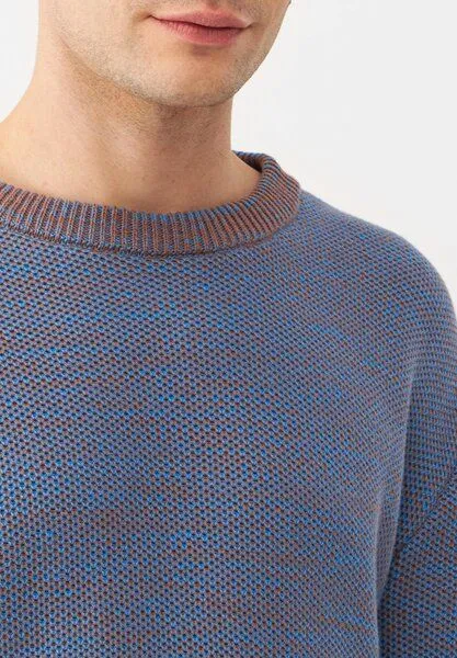 Givn Berlin Givn Berlin Strickpullover GBAIDEN aus Bio-Baumwolle, Blau (melange), – Produktbild 3 von 4
