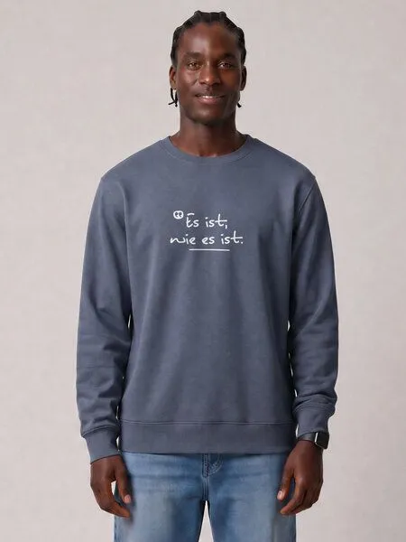 watapparel watapparel Sweatshirt Unisex Es ist wie es ist, Blue grey, – Produktbild 2 von 2