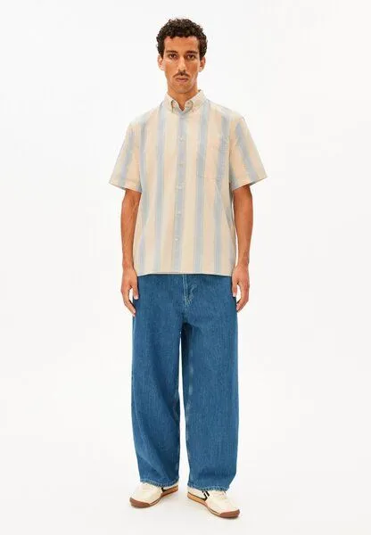ARMEDANGELS ARMEDANGELS STRIPED Herren Hemd aus 100% Bio-Baumwolle, Wedgwood, – Produktbild 4 von 4