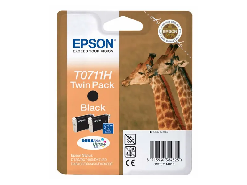 Epson Epson Doppelpack Tintenpatronen T0711H schwarz – Produktbild 1 von 1