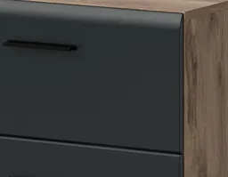 Inn.Furn Waschtisch Cover (Set in Schwarz matt mit Eiche, Waschplatz Breite 60 cm), inkl. Keramik Waschbecken – Produktbild 1 von 1