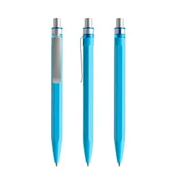 prodir prodir QS50 PMS Push Kugelschreiber, Cyan Blue-Silver satin finish – Produktbild 1 von 1