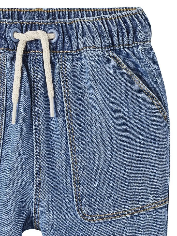 Vertbaudet Vertbaudet Regular-fit-Jeans Baby Jeans mit Dehnbund Dehnbund, Blau, – Produktbild 4 von 4