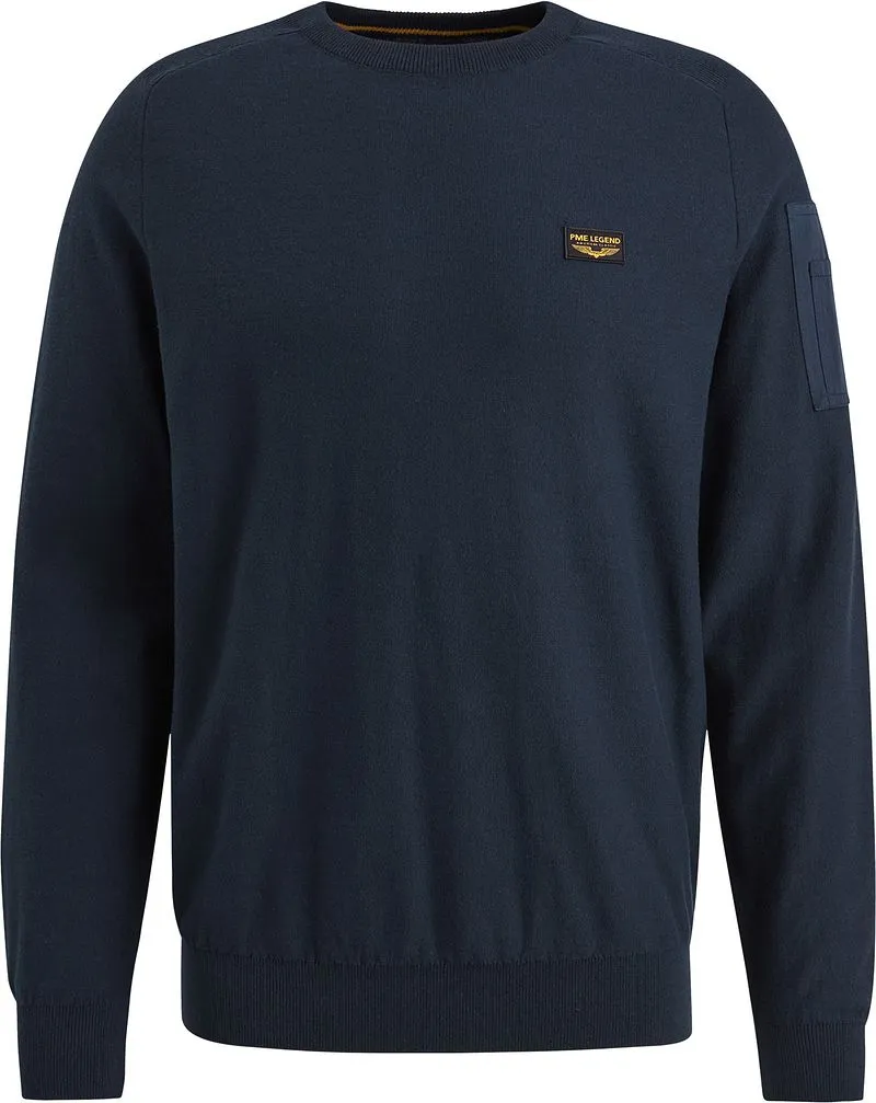 PME Legend PME Legend American Classic Pullover Navy - Größe L, Dunkelblau, – Produktbild 2 von 4