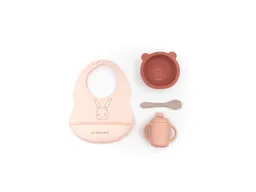 Bamboom Bamboom Geschirrset mit Löffel, Schüssel mit Saugnapf und Lätzchen aus Silikon Maße: Silikonlätzchen 47cm x 30 cm – Produktbild 1 von 1