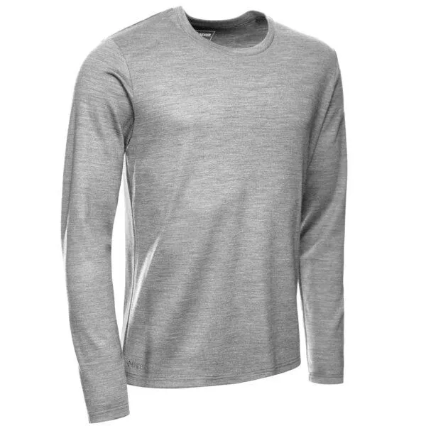 Kaipara - Merino Sportswear Kaipara - Merino Sportswear Urban Merino Longsleeve Herren Regularfit 270, Grau-melange, – Produktbild 2 von 2