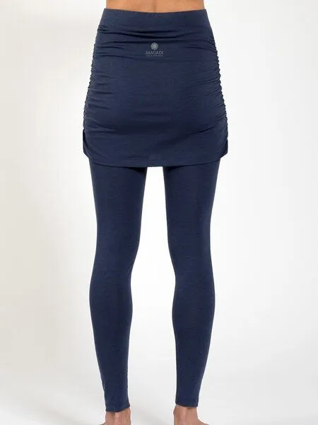 Magadi Magadi Yoga Leggings LARA mit Rock aus Naturmaterial, Blau, – Produktbild 4 von 4