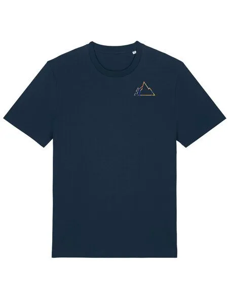 Kultgut Kultgut Artdesign - Biofair - Vegan Klassik Shirt /Little Faded Mountain, Dunkelblau, – Produktbild 4 von 4
