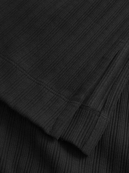 Rotholz Rotholz Ribbed Tube Skirt - Damen Rock aus Bio-Baumwolle, True black (schwarz), – Produktbild 4 von 4