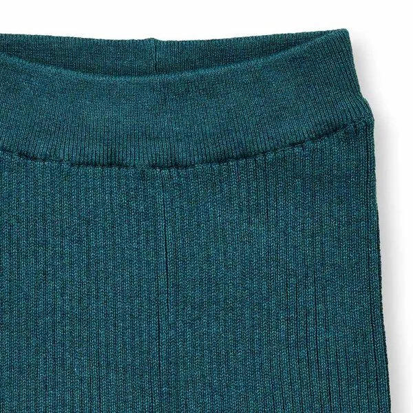 Sense Organics Sense Organics Babyleggings aus Strick, Modell YUMA, Dunkelgrün melange, – Produktbild 2 von 3