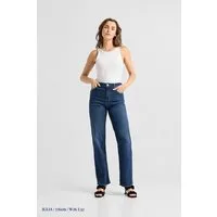 DAWN Damen Jeans DEW High Waist Flared DAWN Bio-Baumwolle, Dark blue, – Produktbild 2 von 6