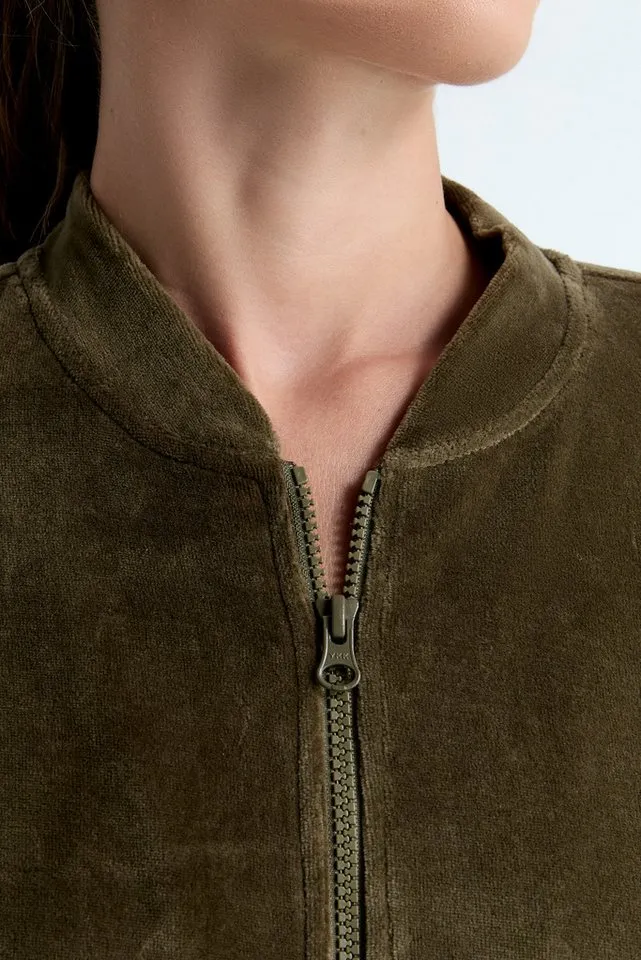 Leela Cotton Leela Cotton Sweatjacke Unisex Jacke, Grün, – Produktbild 4 von 5