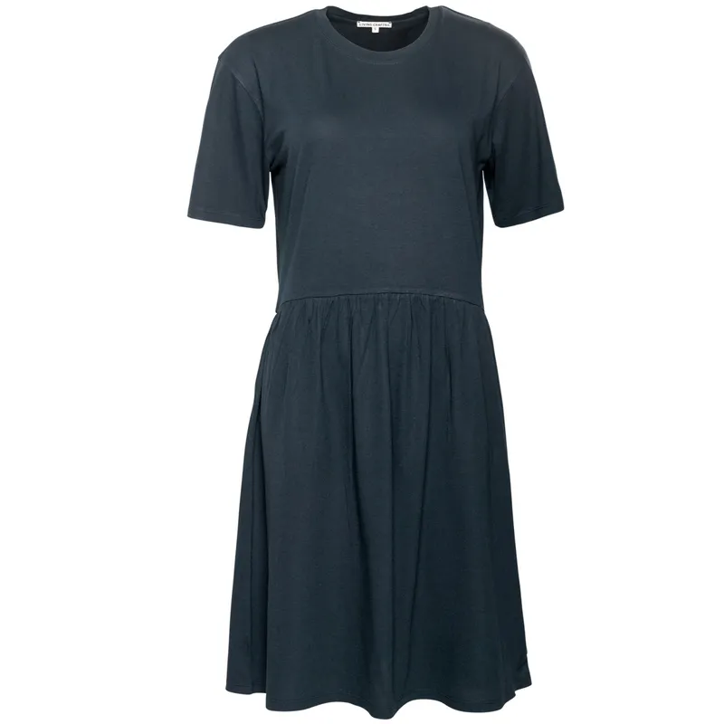 Living Crafts Living Crafts Bio-Damen-Midi-Kleid "ONIKA" mit Rundhalsausschnitt, Ink blue, – Produktbild 1 von 6