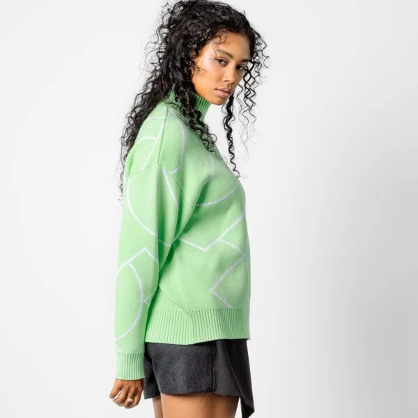 trueStory trueStory Oversized Pullover - GRESA, Tea green/white (grün), – Produktbild 2 von 4