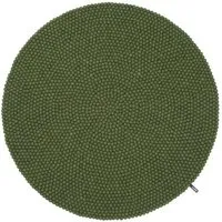 myfelt myfelt Filzkugelteppich rund, 100% Schurwolle, Jost (dunkelgrün), – Produktbild 1 von 1
