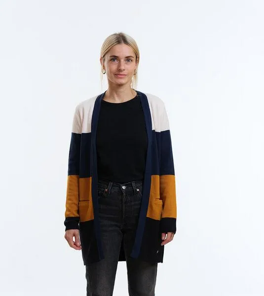 Gary Mash GARY MASH Long-Cardigan Alamo aus Biobaumwolle, Blockstreifen (mehrfarbig), – Produktbild 1 von 4