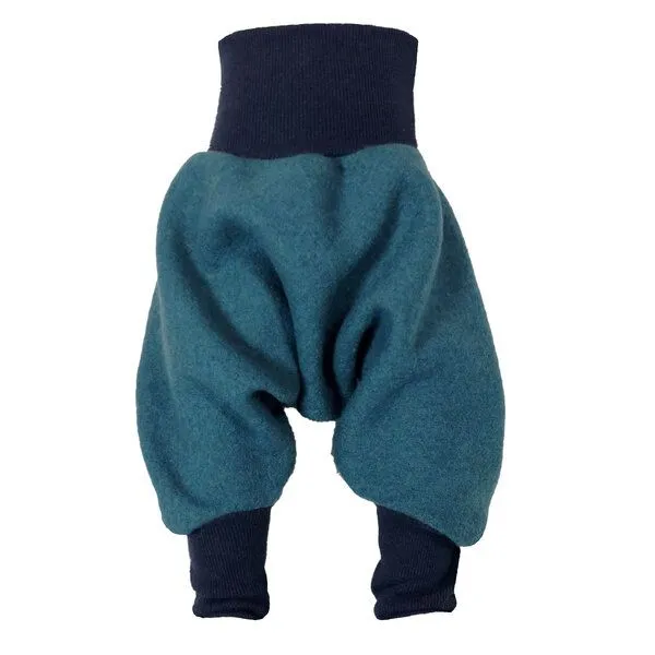 liebewicht liebewicht Yogahose Sarouelhose Pumphose Wolle verschiedene Farben nach Wahl, Petrol/dunkelblau, – Produktbild 1 von 4