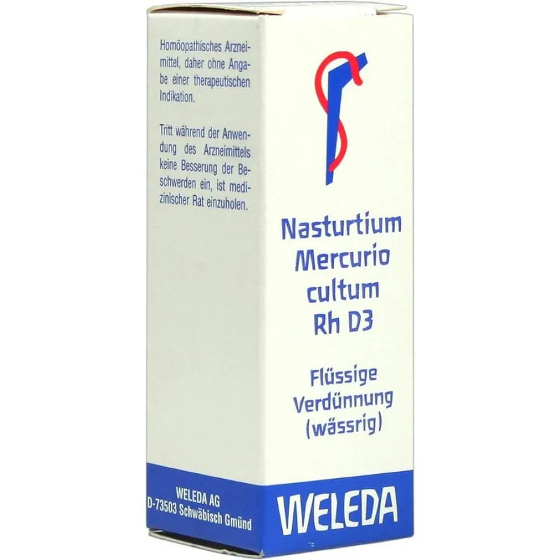 Weleda WELEDA NASTURTIUM MERCURIO cultum Rh D 3 Dilution 20 ml Dilution – Produktbild 1 von 1