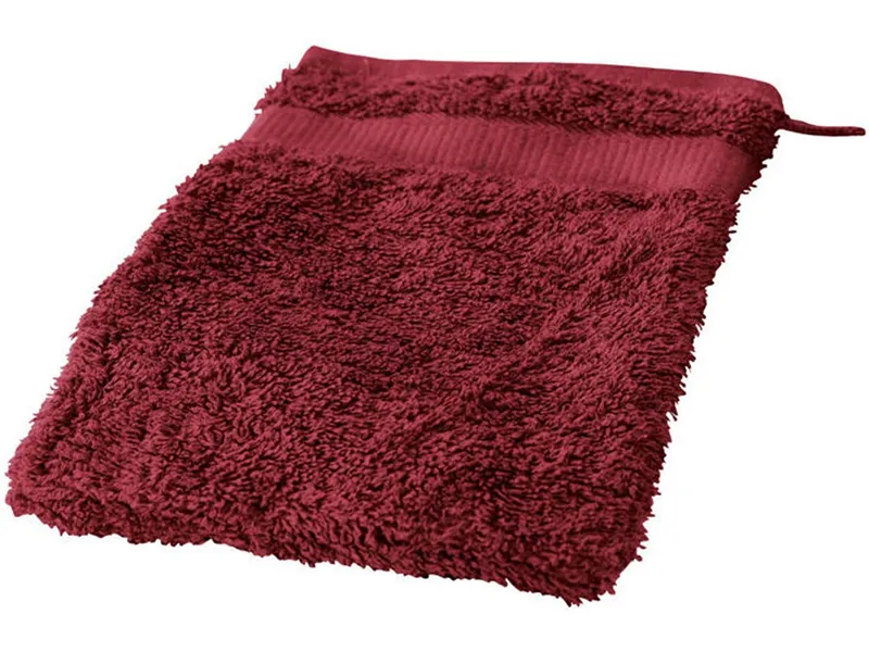 Cotonea Cotonea Bio Frottier-Waschhandschuh, Bordeaux (rot), – Produktbild 1 von 3