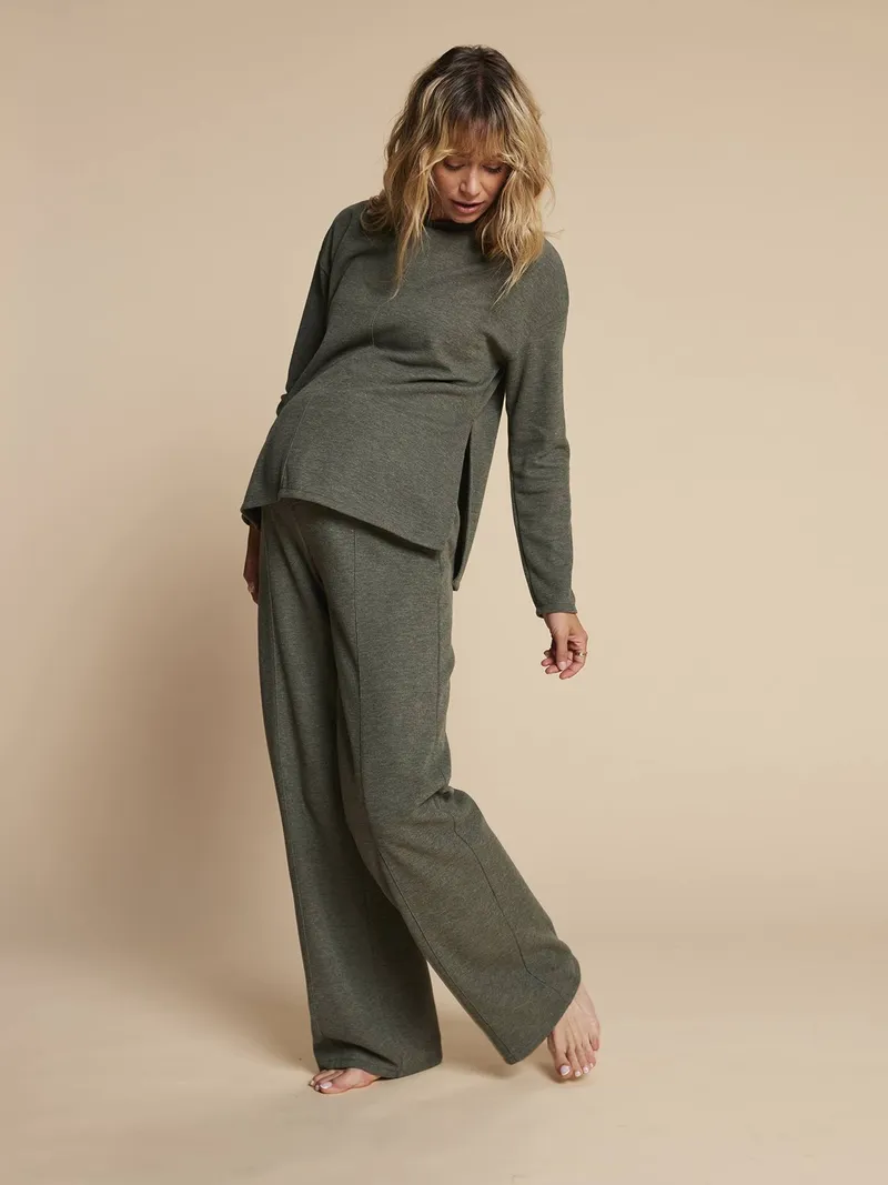 Envie De Fraise 2-teiliges Homewear-Set für Schwangerschaft und Stillzeit ENVIE DE FRAISE, Grün, – Produktbild 2 von 4