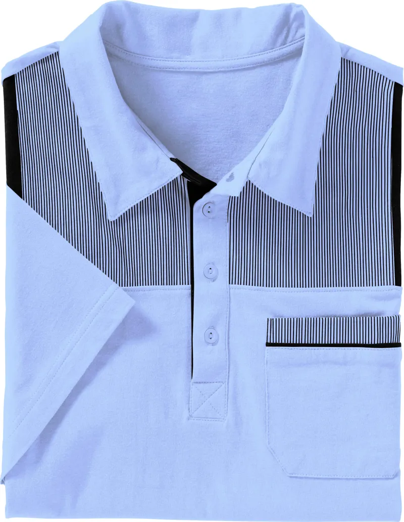Witt Poloshirt, Hellblau-marine, – Produktbild 3 von 3