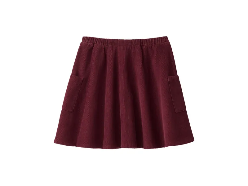 People Wear Organic People Wear Organic Kord-Rock bordeaux 98/104, Rot, – Produktbild 2 von 2