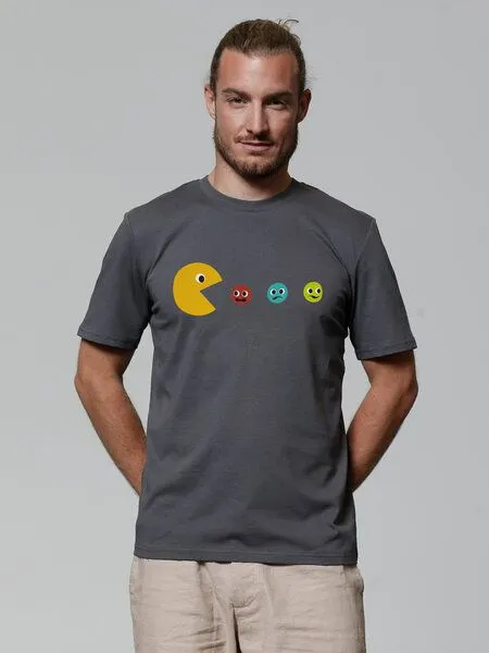 watapparel watapparel T-Shirt Unisex Pacmännchen, Anthracite, – Produktbild 2 von 3