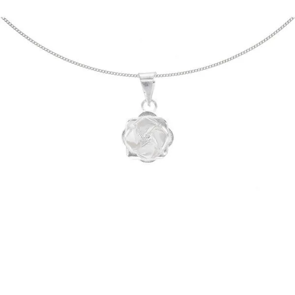 pakilia pakilia Silber Kette Rosenblüte Fair-Trade und handmade, Silver, – Produktbild 1 von 3