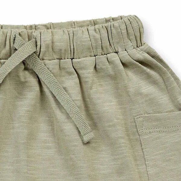 Sense Organics Sense Organics Babyshorts mit Blätter-Druck, Modell MAGESH, Seegrasgrün mit blättern, – Produktbild 2 von 4