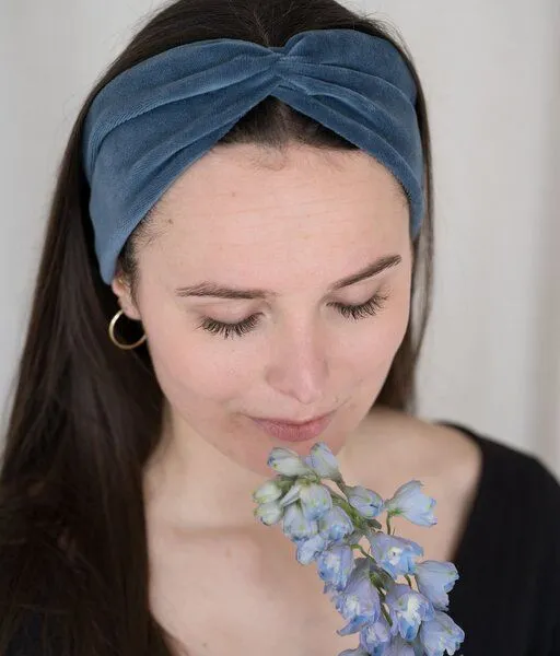obumi obumi Haarband Bow aus Bio Samt, Marine blue, – Produktbild 3 von 4