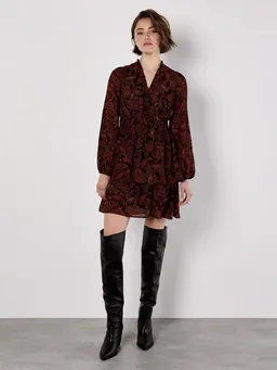 Apricot Apricot Minikleid Druckkleid mit Batik-Paisley-Muster – Produktbild 1 von 1
