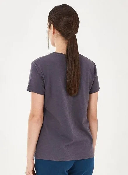 ORGANICATION ORGANICATION Basic T-Shirt aus Bio-Baumwolle, Steel, – Produktbild 4 von 4