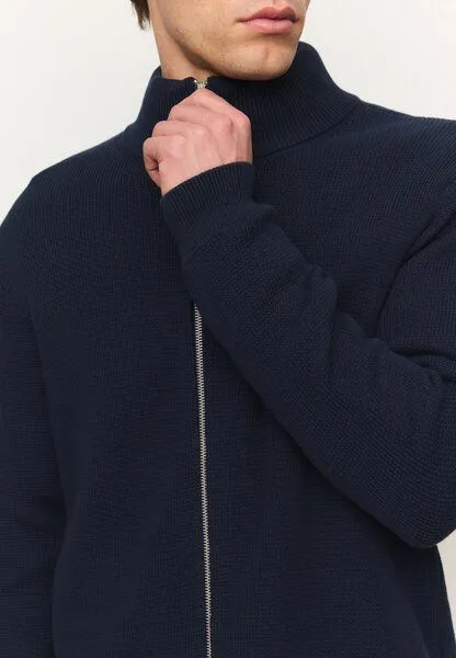 recolution Herren Strickcardigan aus Bio-Baumwolle - TARRAGON - recolution, Dark navy (blau), – Produktbild 4 von 4