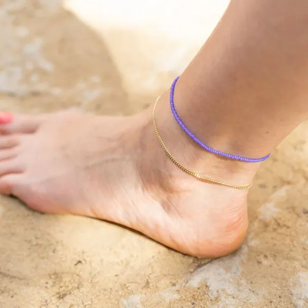 juni juni Perlen Fußkettchen Violet – Produktbild 2 von 4