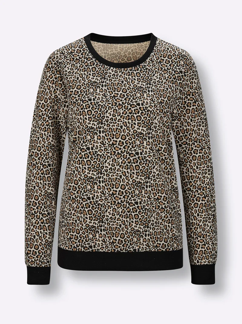 feel good Shirt, Sand-schwarz-bedruckt, – Produktbild 1 von 2