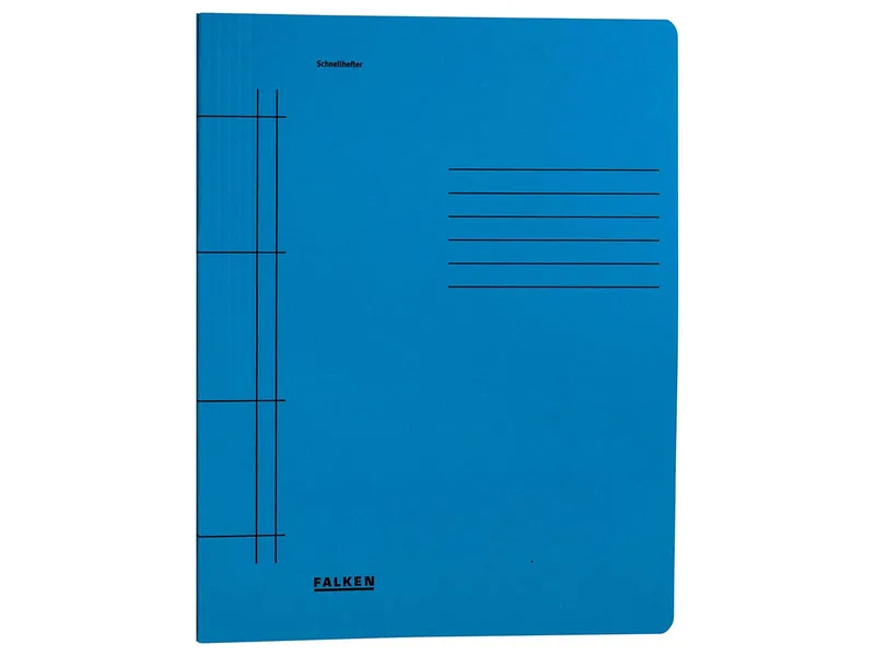 Falken Falken Schnellhefter DIN A4 aus Recyclingkarton 250 g/m², blau – Produktbild 2 von 3