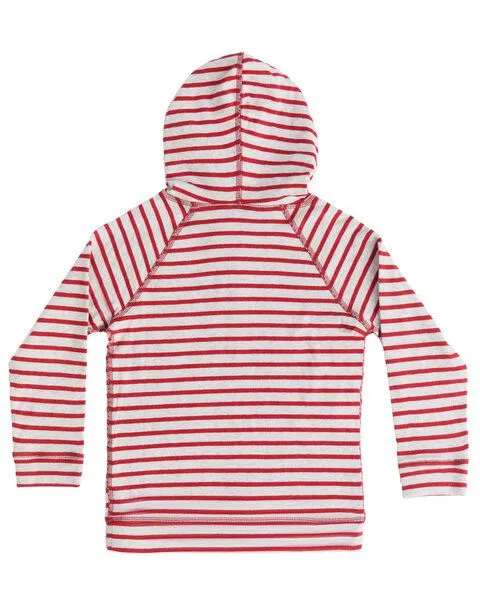Leela Cotton Leela Cotton Kinder Kapuzen Shirt, Ziegelrot/beige, – Produktbild 2 von 4