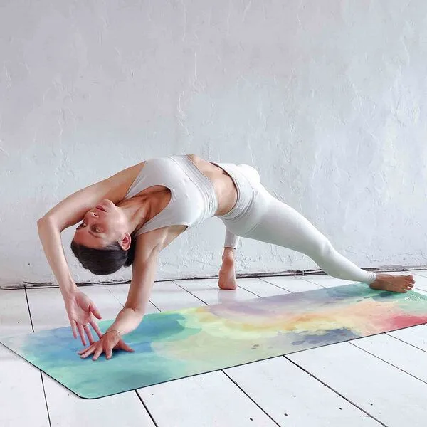 Yosana Yosana Yin Yogamatte Naturkautschuk - Aktionsset (4-Teilig), Colorful clouds, – Produktbild 2 von 7