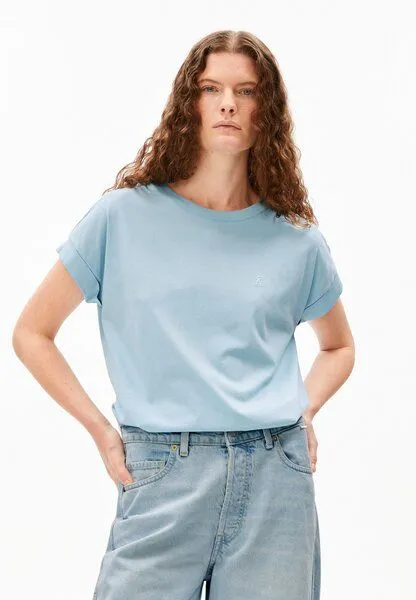 ARMEDANGELS ARMEDANGELS IDAARA Damen T-Shirt aus Bio-Baumwolle, Blue glow, – Produktbild 1 von 4