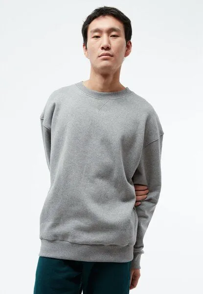 Givn Berlin Givn Berlin Sweater GBCEMALI relaxed Fit aus Bio-Baumwolle, Grey melange, – Produktbild 2 von 4