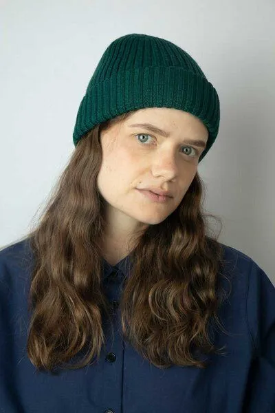 Kiwistories Strickmütze Slim Fit anliegend aus Merino-Wolle Unisex, Blau, – Produktbild 2 von 4