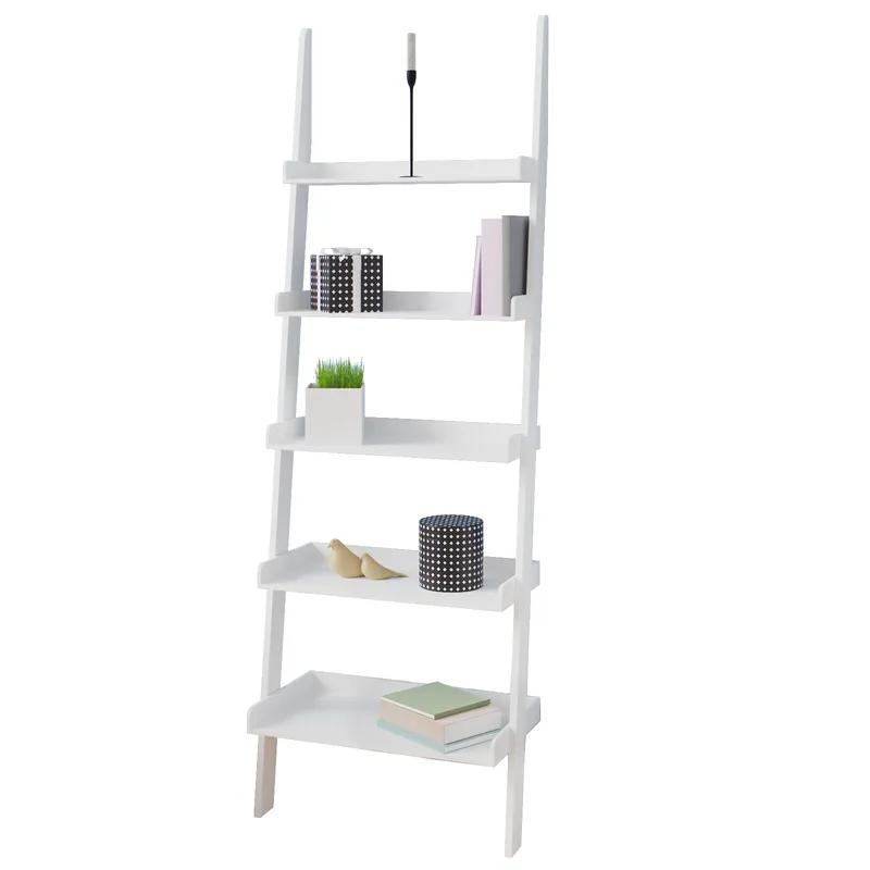 Casaria® Leiterregal Treppenregal Weiß 180x64x37cm, Weiß, – Produktbild 1 von 2