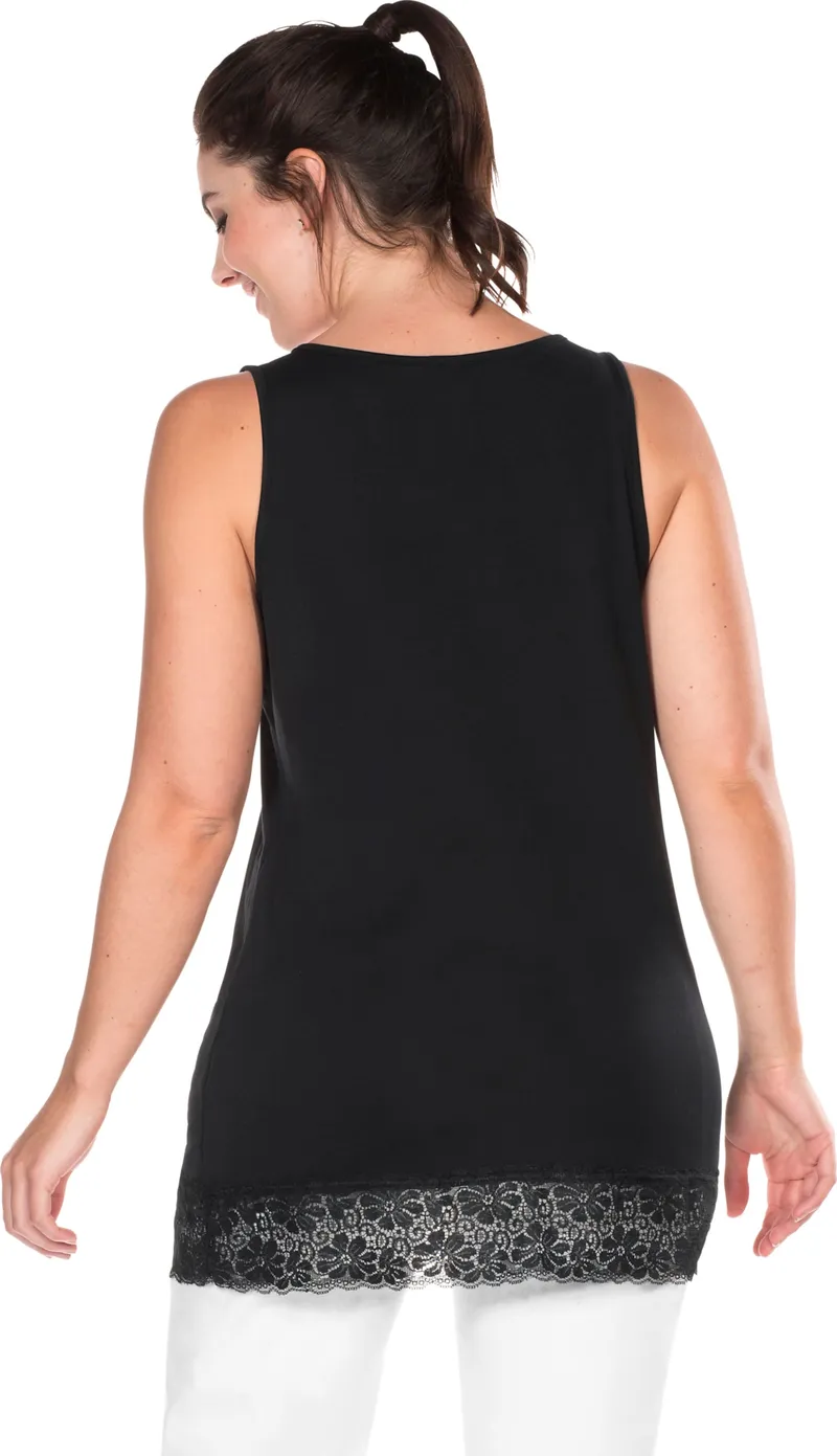sheego Tanktop schwarz, Schwarz, – Produktbild 3 von 3